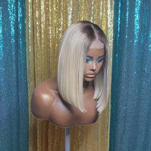 Load and play video in Gallery viewer, OLIVIA  - 2 x 4 Closure Beige Blonde Bob Wig